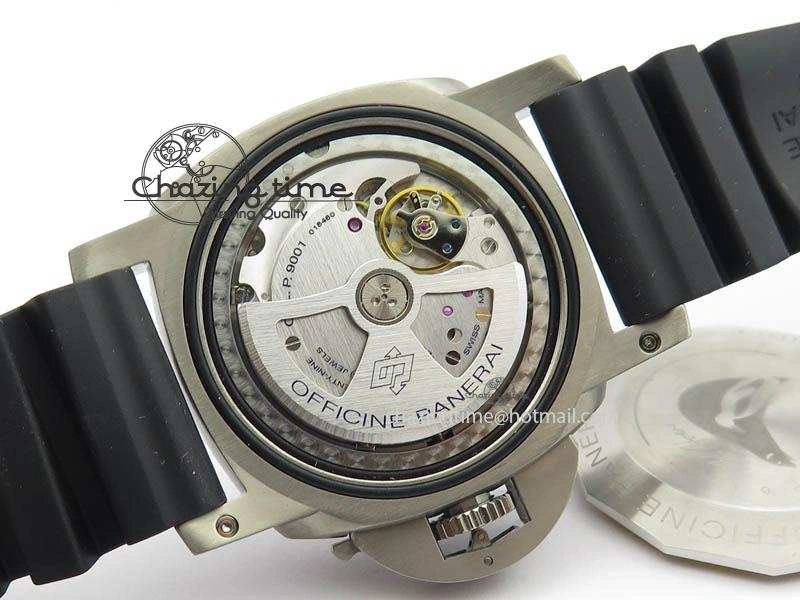 PAM719 S Titanium “Pole2Pole ” VSF 1:1 Best Edition On Black Rubber Strap P.9001 Super Clone EasyMatch 8443