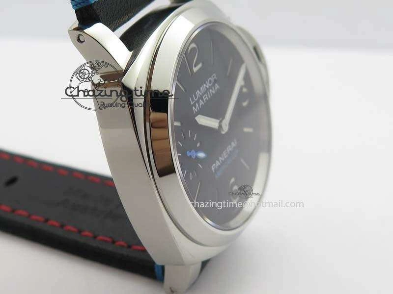 Flexible PAM724 S ZF 1:1 Best Edition “Oracle Team USA 8 Days Acciaio” On Black Leather Strap P5000 Clone 8467