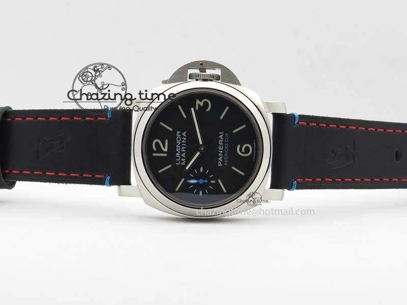 Flexible PAM724 S ZF 1:1 Best Edition “Oracle Team USA 8 Days Acciaio” On Black Leather Strap P5000 Clone 8467