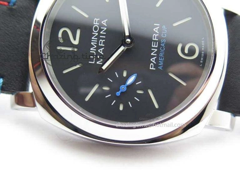Flexible PAM724 S ZF 1:1 Best Edition “Oracle Team USA 8 Days Acciaio” On Black Leather Strap P5000 Clone 8467