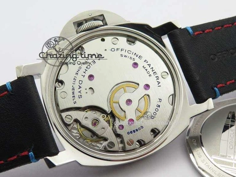 Flexible PAM724 S ZF 1:1 Best Edition “Oracle Team USA 8 Days Acciaio” On Black Leather Strap P5000 Clone 8467