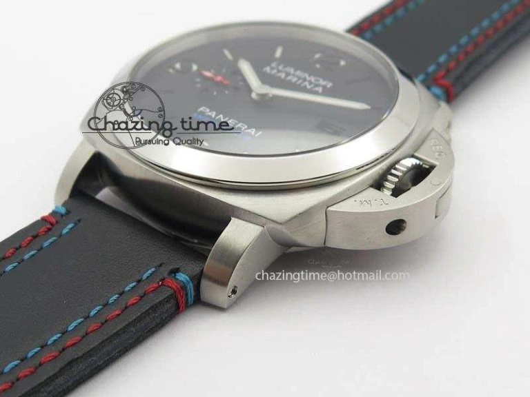 Cozy PAM727 S America’s Cup SF 1:1 Best Edition On Thick Black Leather Strap P 8476