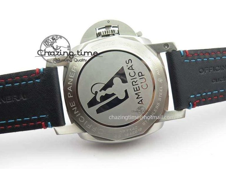 Cozy PAM727 S America’s Cup SF 1:1 Best Edition On Thick Black Leather Strap P 8476