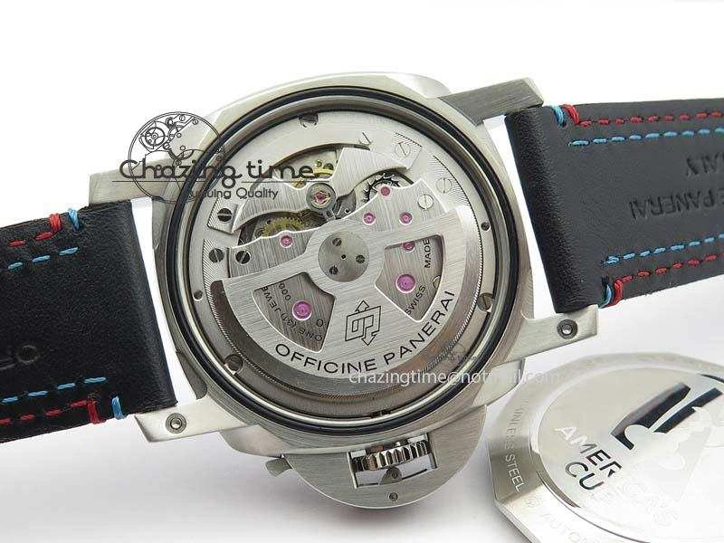 Cozy PAM727 S America’s Cup SF 1:1 Best Edition On Thick Black Leather Strap P 8476