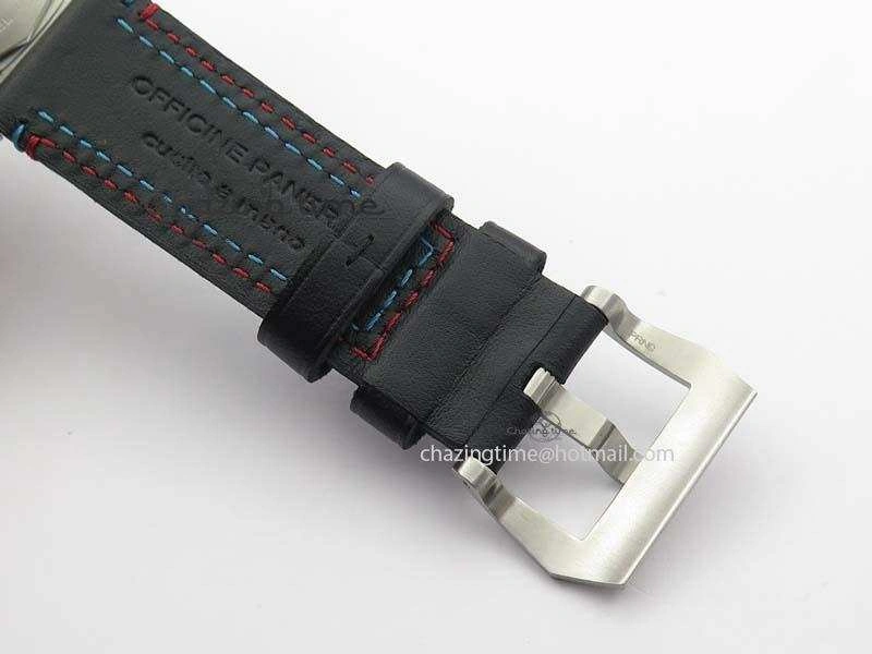 Cozy PAM727 S America’s Cup SF 1:1 Best Edition On Thick Black Leather Strap P 8476