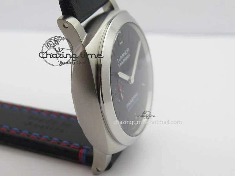 PAM727 T America’s Cup V6F 1:1 Best Edition On Thick Black Leather Strap P Upgraded 8478