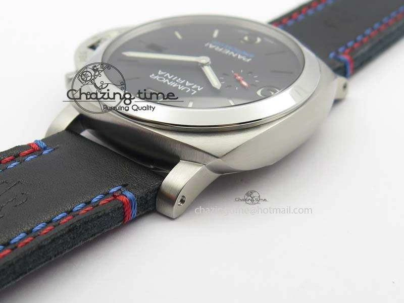 PAM727 T America’s Cup V6F 1:1 Best Edition On Thick Black Leather Strap P Upgraded 8478