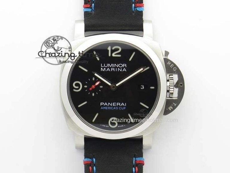 PAM727 T America’s Cup ZF 1:1 Best Edition On Thick Black Leather Strap P Premium 8468