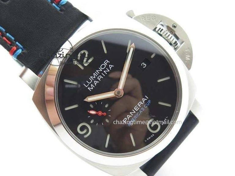 PAM727 T America’s Cup ZF 1:1 Best Edition On Thick Black Leather Strap P Premium 8468