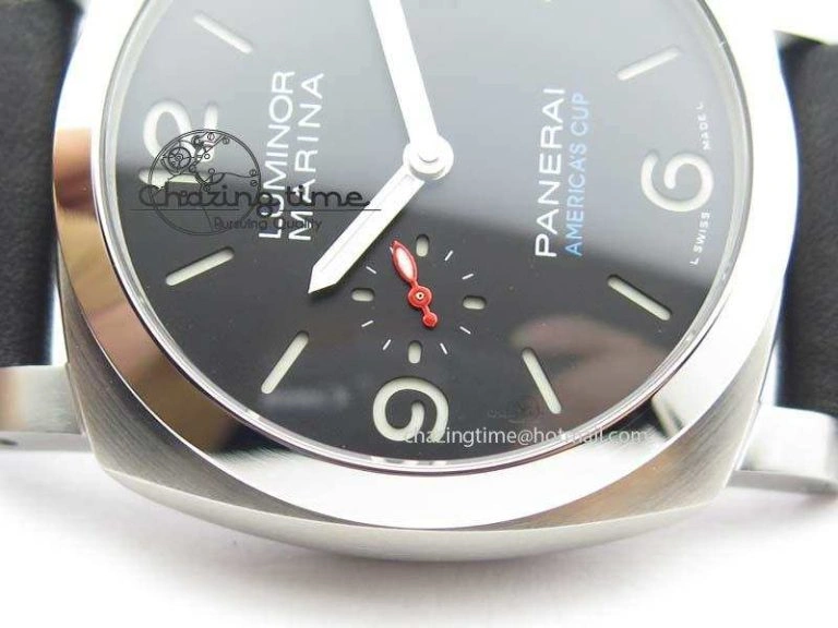 PAM727 T America’s Cup ZF 1:1 Best Edition On Thick Black Leather Strap P Premium 8468