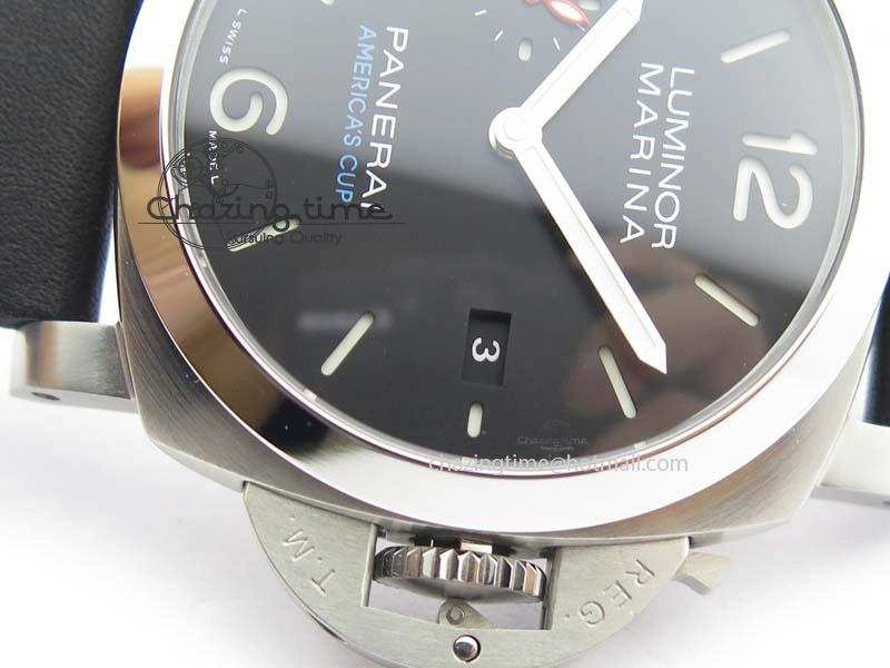 PAM727 T America’s Cup ZF 1:1 Best Edition On Thick Black Leather Strap P Premium 8468