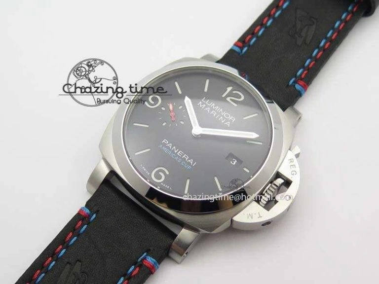 PAM727 T America’s Cup ZF 1:1 Best Edition On Thick Black Leather Strap P Premium 8468