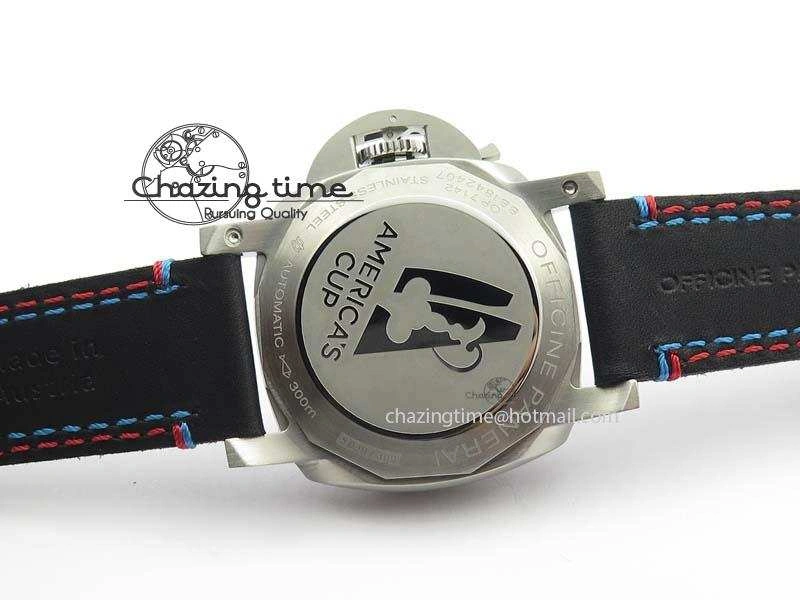 PAM727 T America’s Cup ZF 1:1 Best Edition On Thick Black Leather Strap P Premium 8468