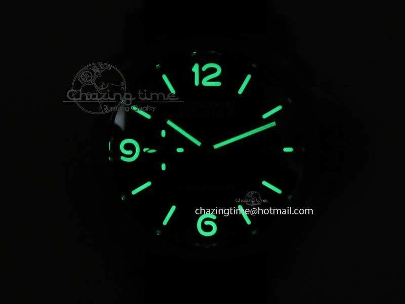 Original PAM727 T Lite V6F 1:1 Best Edition On Thick Black Leather Strap A23J 8472