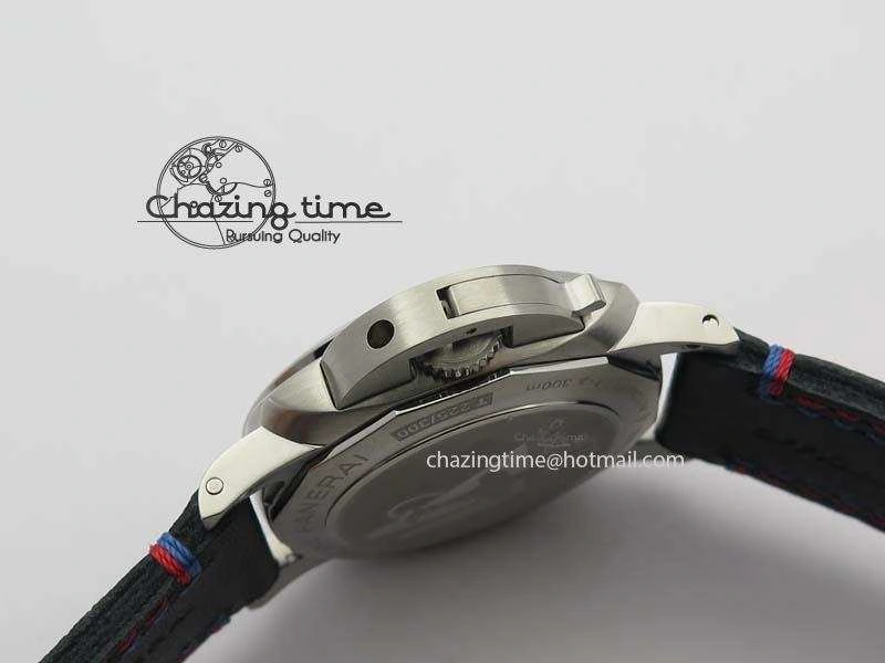 Original PAM727 T Lite V6F 1:1 Best Edition On Thick Black Leather Strap A23J 8472