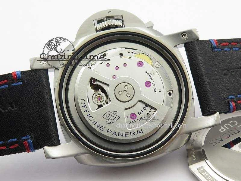 Original PAM727 T Lite V6F 1:1 Best Edition On Thick Black Leather Strap A23J 8472
