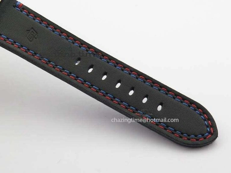 Original PAM727 T Lite V6F 1:1 Best Edition On Thick Black Leather Strap A23J 8472