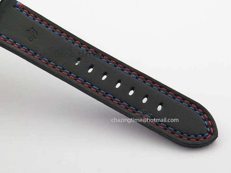 Original PAM727 T Lite V6F 1:1 Best Edition On Thick Black Leather Strap A23J 8472