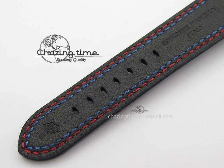 Original PAM727 T Lite V6F 1:1 Best Edition On Thick Black Leather Strap A23J 8472