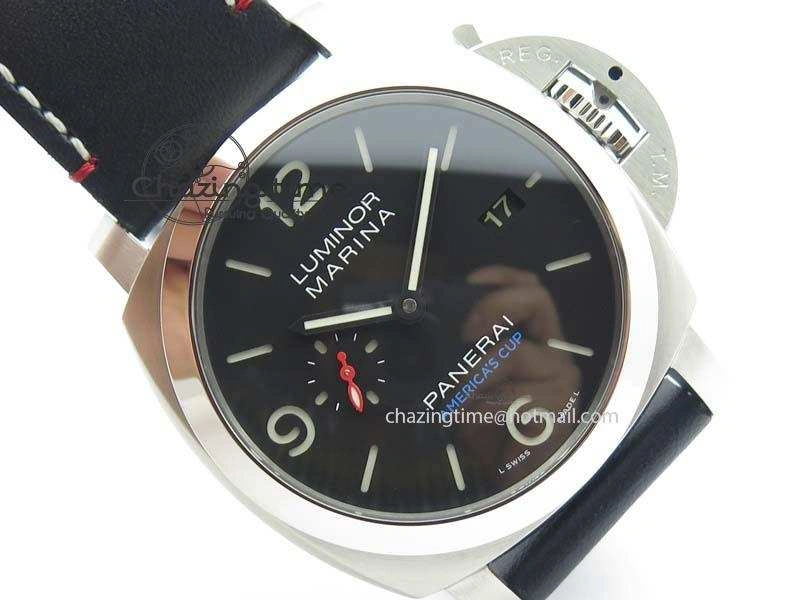 Reliable PAM732 S SF 1:1 Best Edition On Thick Black Leather Strap P 8477