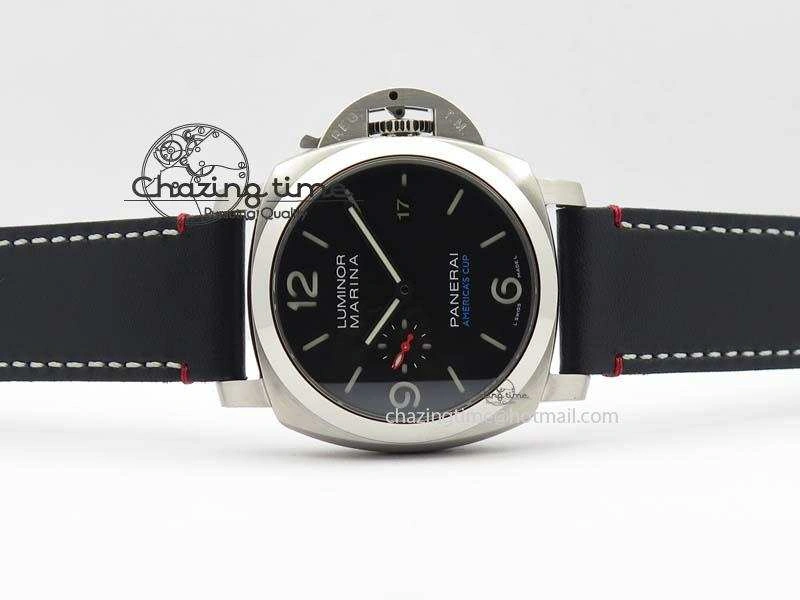 Reliable PAM732 S SF 1:1 Best Edition On Thick Black Leather Strap P 8477