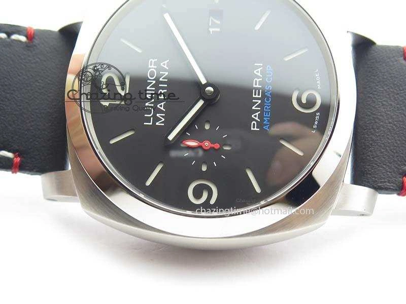 Reliable PAM732 S SF 1:1 Best Edition On Thick Black Leather Strap P 8477