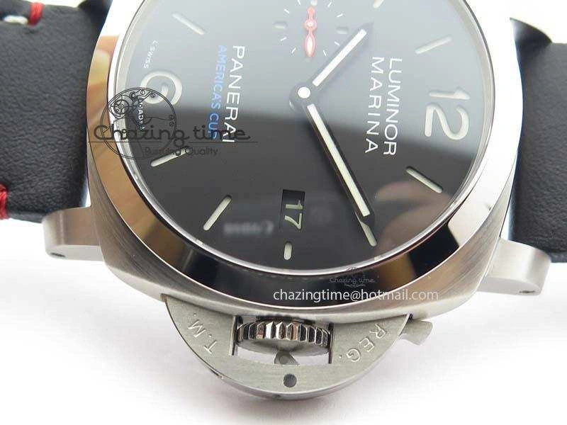 Reliable PAM732 S SF 1:1 Best Edition On Thick Black Leather Strap P 8477