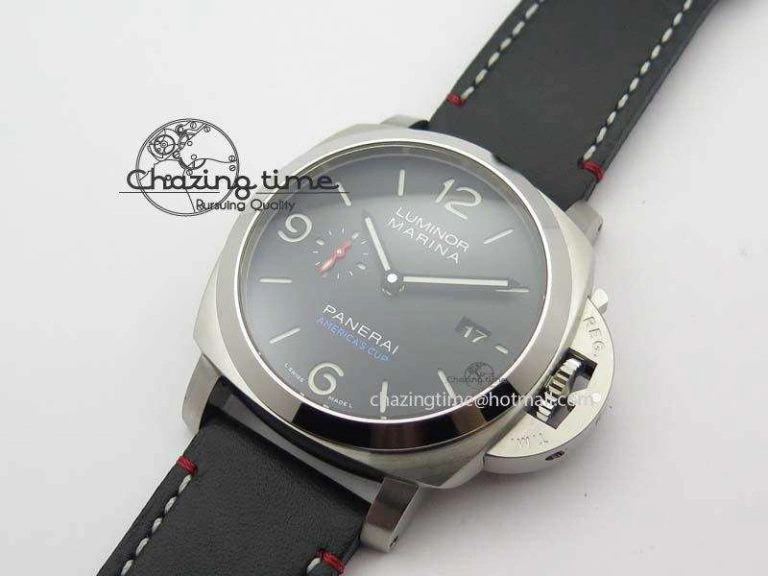 Reliable PAM732 S SF 1:1 Best Edition On Thick Black Leather Strap P 8477