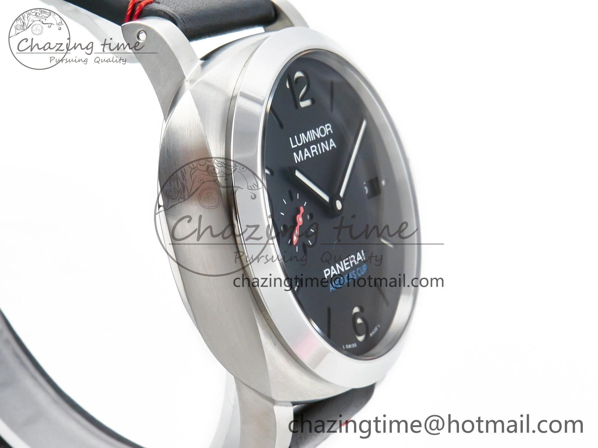 PAM732 W TTF 1:1 Best Edition on Black Leather Strap P Practical 8332