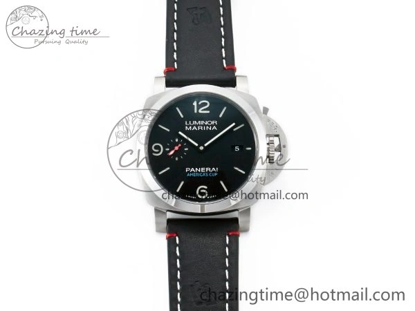 PAM732 W TTF 1:1 Best Edition on Black Leather Strap P Practical 8332