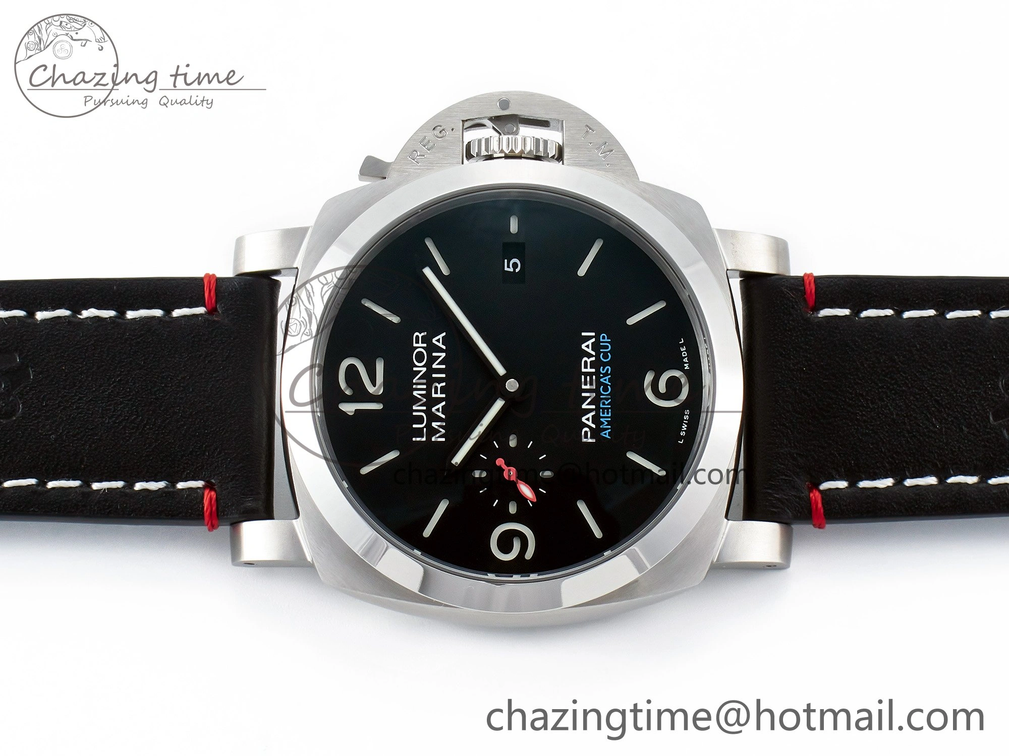 PAM732 W TTF 1:1 Best Edition on Black Leather Strap P Practical 8332
