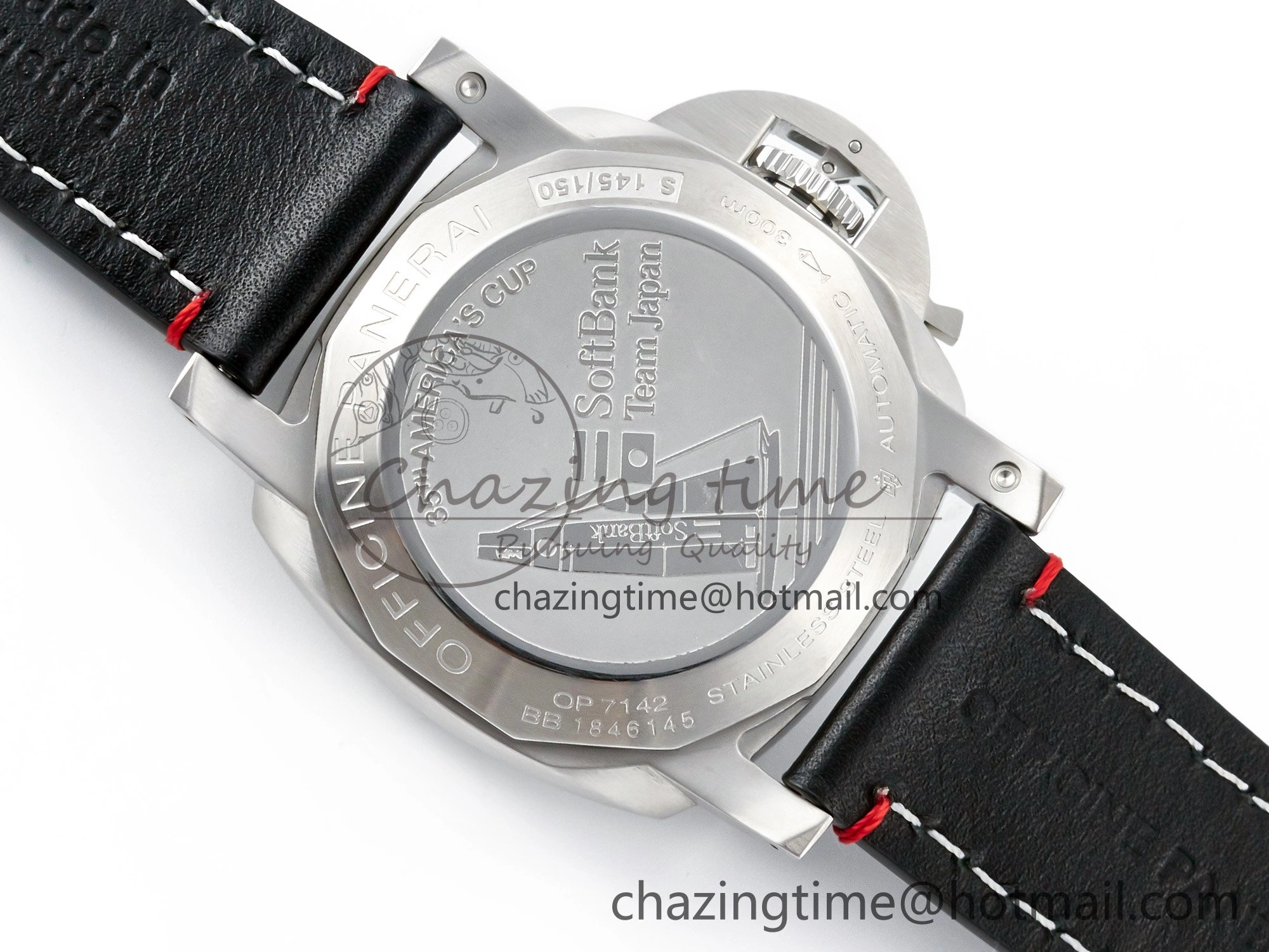 PAM732 W TTF 1:1 Best Edition on Black Leather Strap P Practical 8332