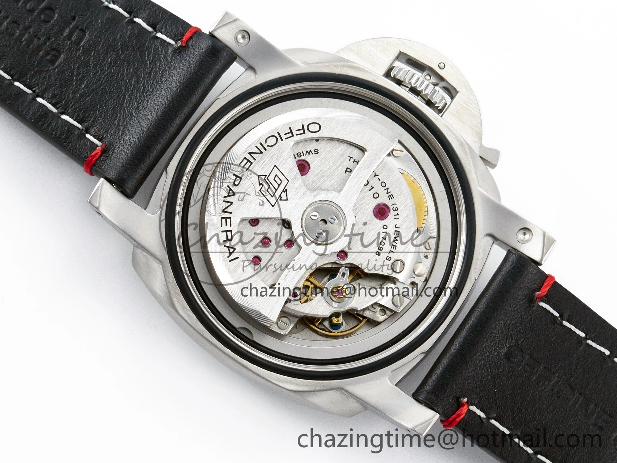 PAM732 W TTF 1:1 Best Edition on Black Leather Strap P Practical 8332