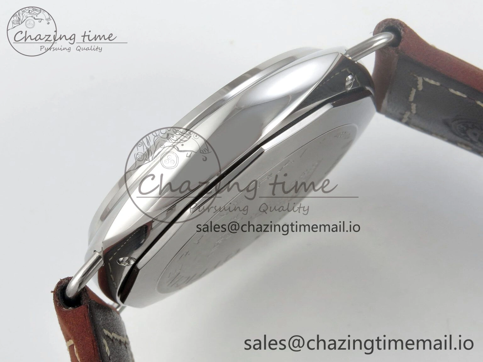 TimelessDesign PAM753 HWF 1:1 Best Edition Black Dial On Brown ASSO Leather Strap A 8295