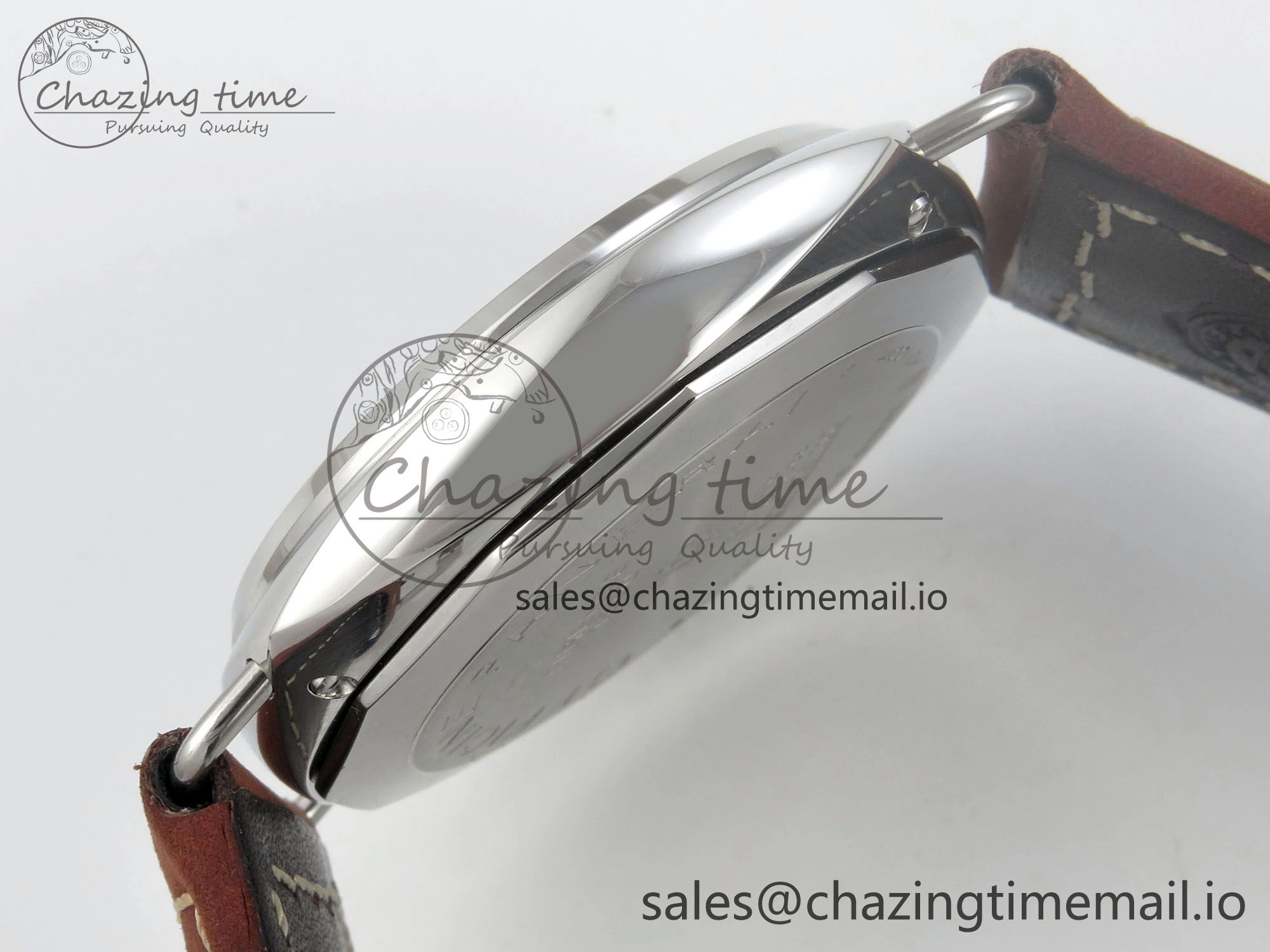 TimelessDesign PAM753 HWF 1:1 Best Edition Black Dial On Brown ASSO Leather Strap A 8295