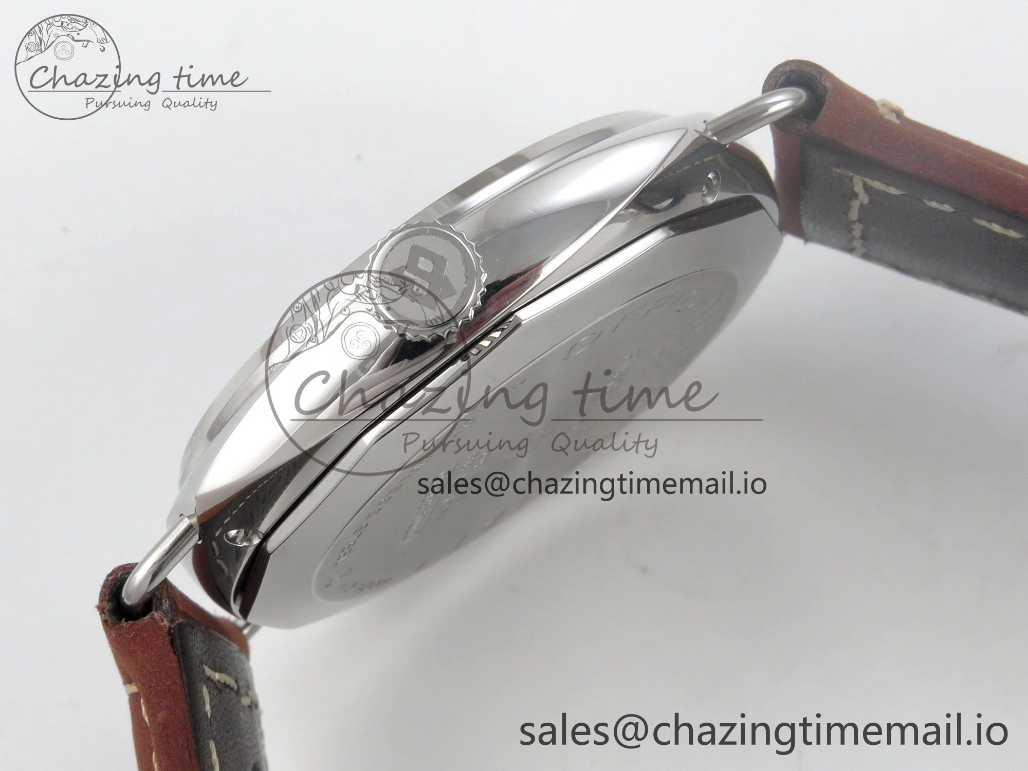 TimelessDesign PAM753 HWF 1:1 Best Edition Black Dial On Brown ASSO Leather Strap A 8295