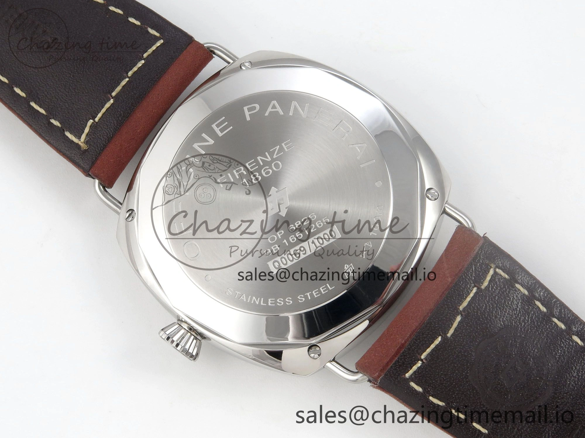 TimelessDesign PAM753 HWF 1:1 Best Edition Black Dial On Brown ASSO Leather Strap A 8295