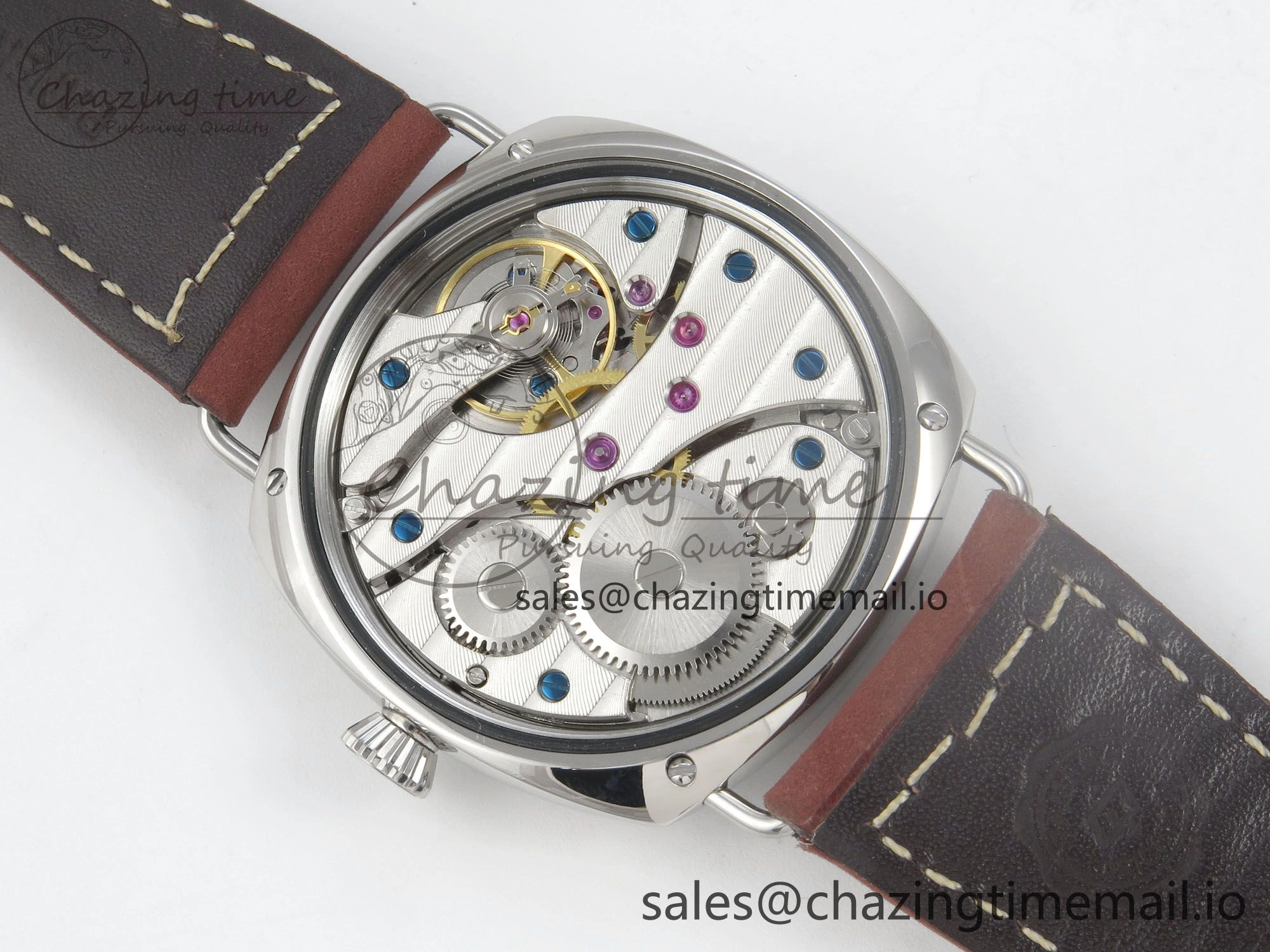 TimelessDesign PAM753 HWF 1:1 Best Edition Black Dial On Brown ASSO Leather Strap A 8295