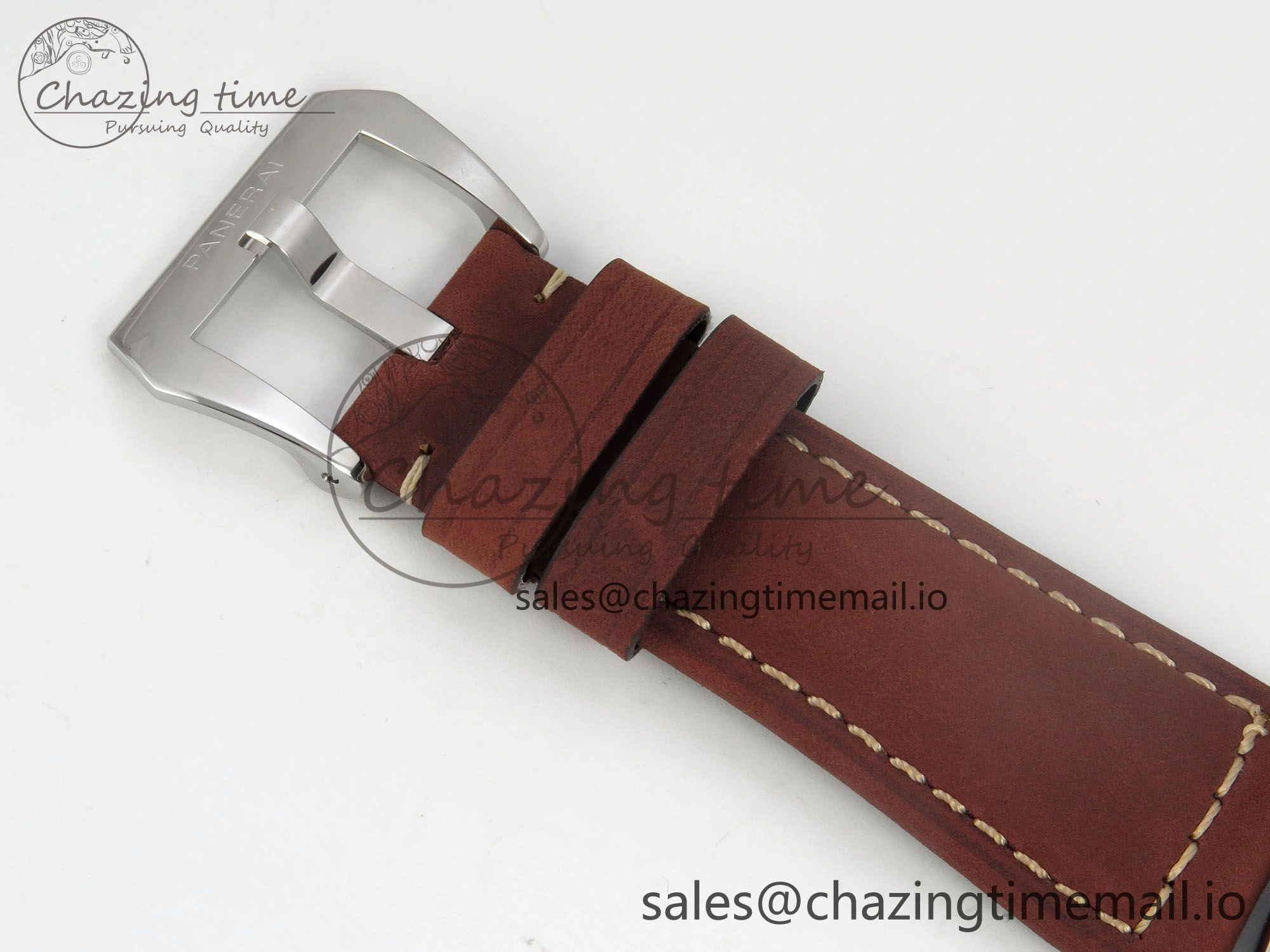 TimelessDesign PAM753 HWF 1:1 Best Edition Black Dial On Brown ASSO Leather Strap A 8295