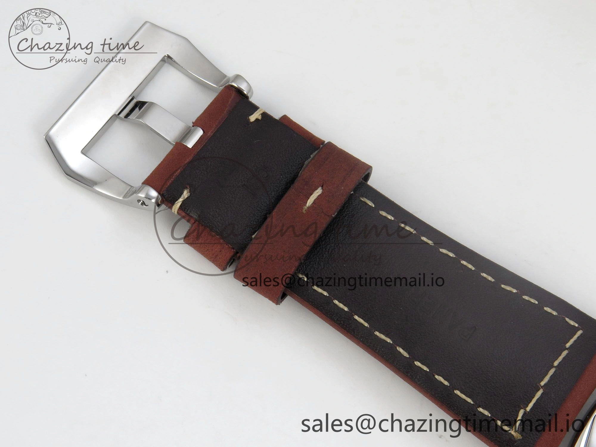 TimelessDesign PAM753 HWF 1:1 Best Edition Black Dial On Brown ASSO Leather Strap A 8295