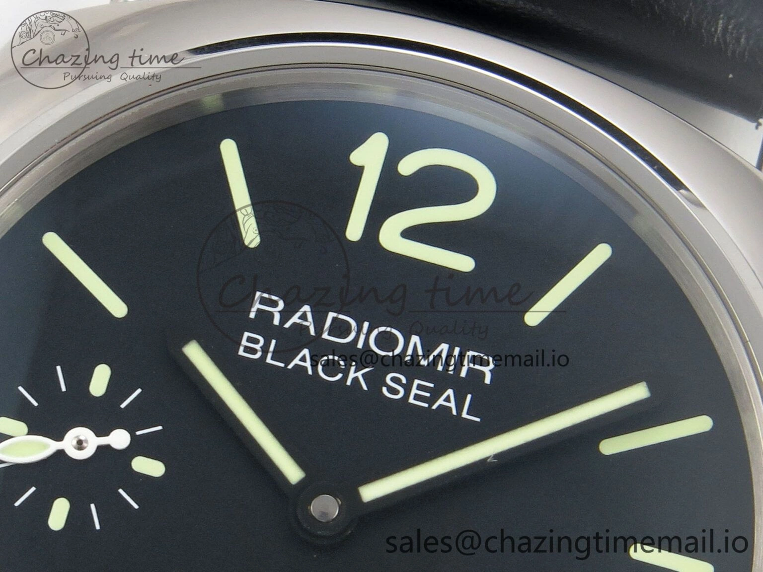 PAM754 HWF 1:1 Best Edition Black Dial On Black Leather Strap A SunProtective 8306