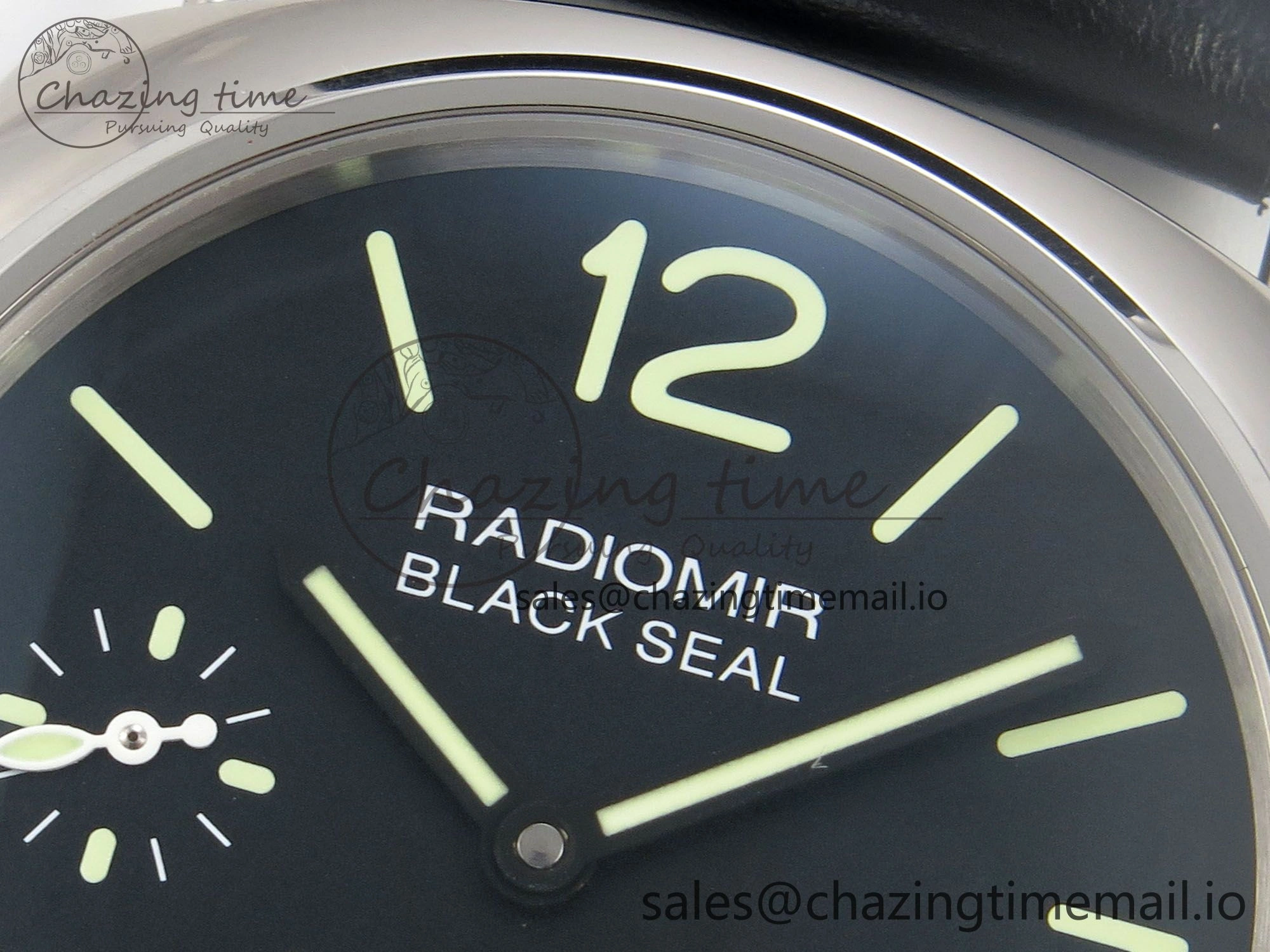 PAM754 HWF 1:1 Best Edition Black Dial On Black Leather Strap A SunProtective 8306