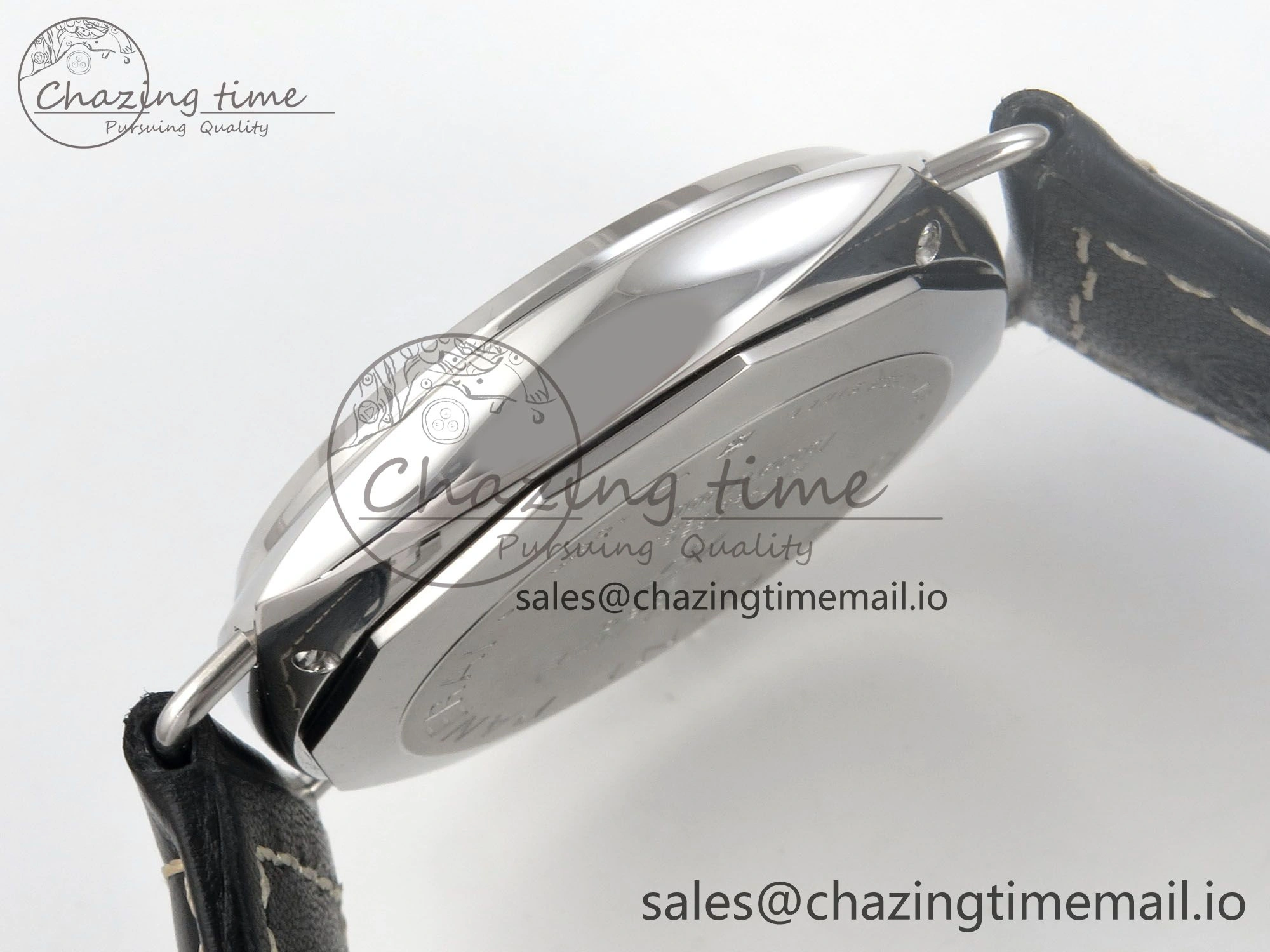 PAM754 HWF 1:1 Best Edition Black Dial On Black Leather Strap A SunProtective 8306