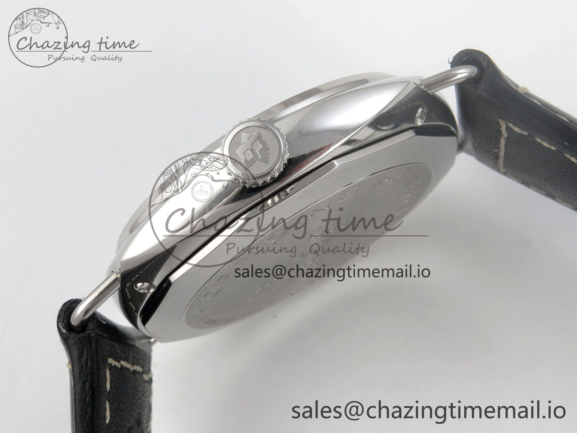 PAM754 HWF 1:1 Best Edition Black Dial On Black Leather Strap A SunProtective 8306