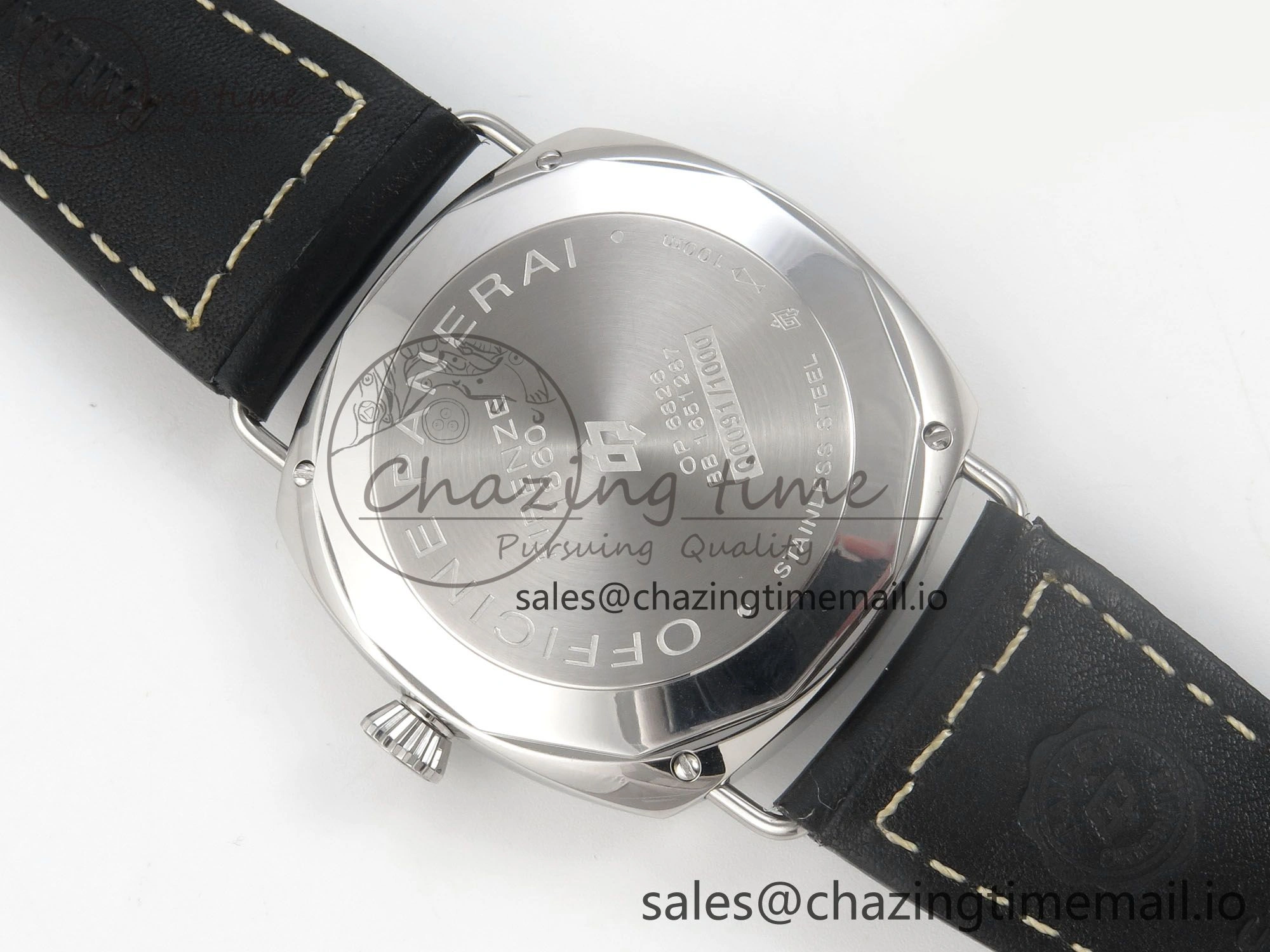 PAM754 HWF 1:1 Best Edition Black Dial On Black Leather Strap A SunProtective 8306