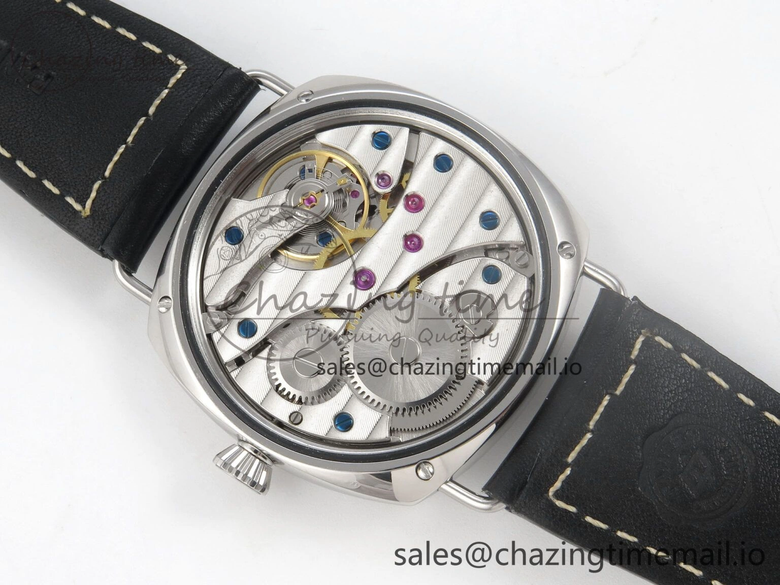 PAM754 HWF 1:1 Best Edition Black Dial On Black Leather Strap A SunProtective 8306