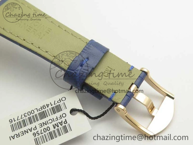 PAM756 Luminor Due VSF Best Edition White Dial on Blue Leather Strap AXXXIV Practical 8426