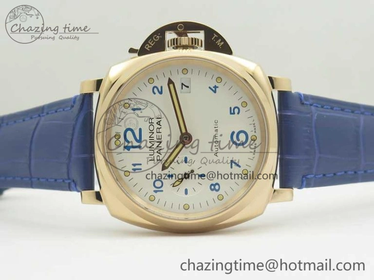 PAM756 Luminor Due VSF Best Edition White Dial on Blue Leather Strap AXXXIV Practical 8426
