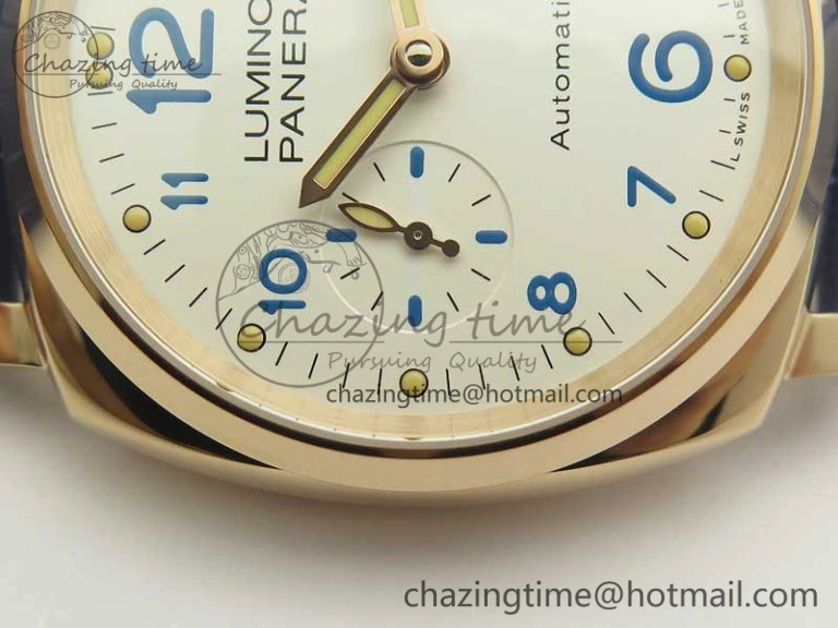 PAM756 Luminor Due VSF Best Edition White Dial on Blue Leather Strap AXXXIV Practical 8426