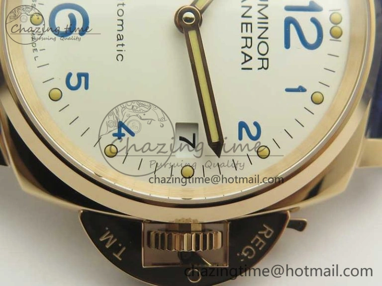 PAM756 Luminor Due VSF Best Edition White Dial on Blue Leather Strap AXXXIV Practical 8426